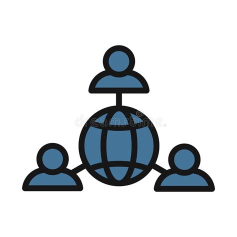 Hierarchical Network Hierarchical Structure Isolated Vector Icon That