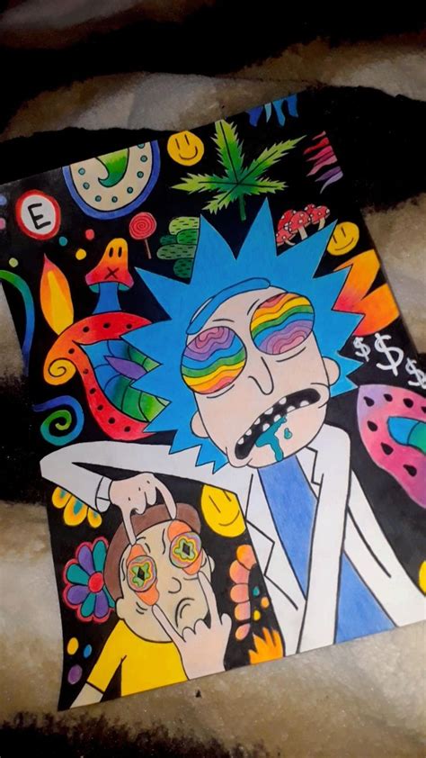 Rick And Morty Mini Canvas Art Vinyl Art Paint Canvas Painting Designs