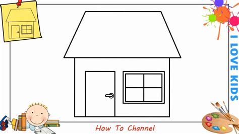 Learn How To Draw A House For Kids And Toddlers Easy