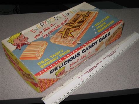 Atkinson 1960s Peanut Butter Candy Bar Vintage Store Display Box Ebay