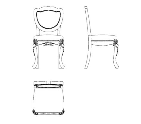 Sitting Chair Detail Elevation 2d View Cad Blocks Layout Autocad File