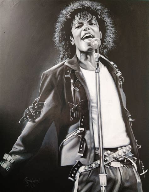 Print Michael Jackson Portrait Painting On Canvas Poster Artwork