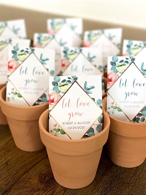 Let Love Grow Custom Seed Wedding Favors SEALED With SEEDS INCLUDED