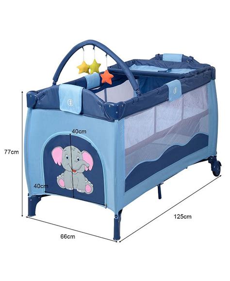 Costway Foldable Baby Crib Playpen Playard Pack Travel Infant Bassinet