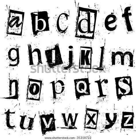 grunge vector alphabet image vectorielle de stock libre