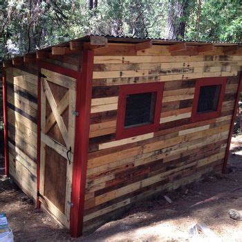 They have a chicken yard attached to their coop so we had to add a chicken door for them to get in and out of their yard and into the coop. our wing it Pallet Coop | Walk in chicken coop, Chicken ...