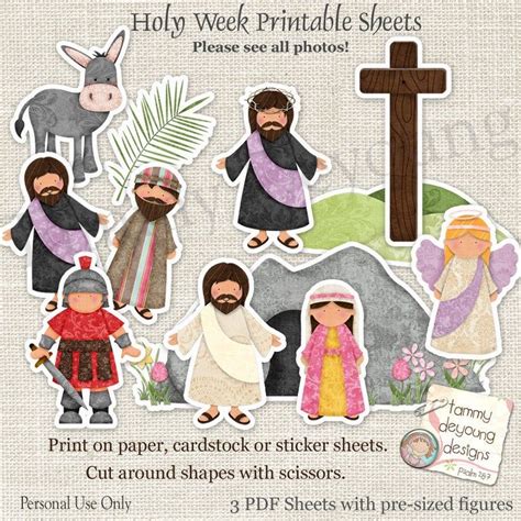 Religious Easter Printable For Kids Christian Easter Stickers Etsy