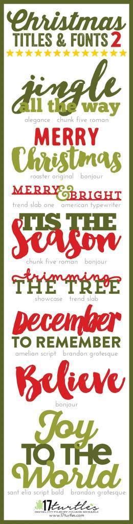 Scrap it up font is high quality decorative font, designed by vanessa bays. Even More Christmas Titles, Fonts & Digital Cut File ...