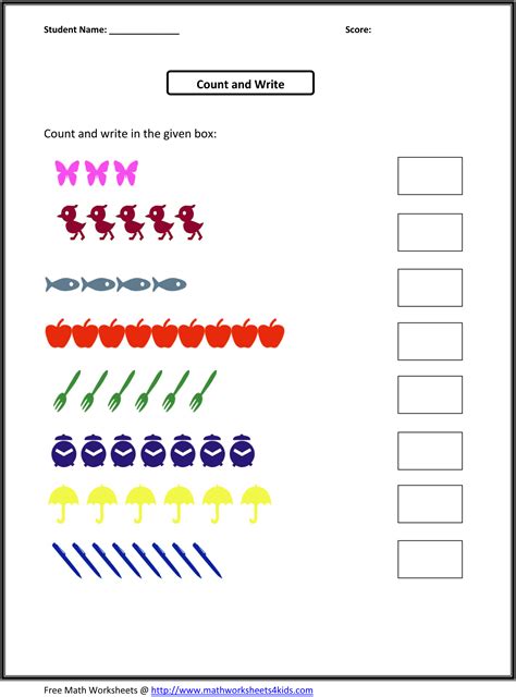 Count And Write Numbers 1 10 Worksheet