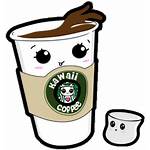 Coffee Starbucks Clipart Drink Cup Transparent Kawaii