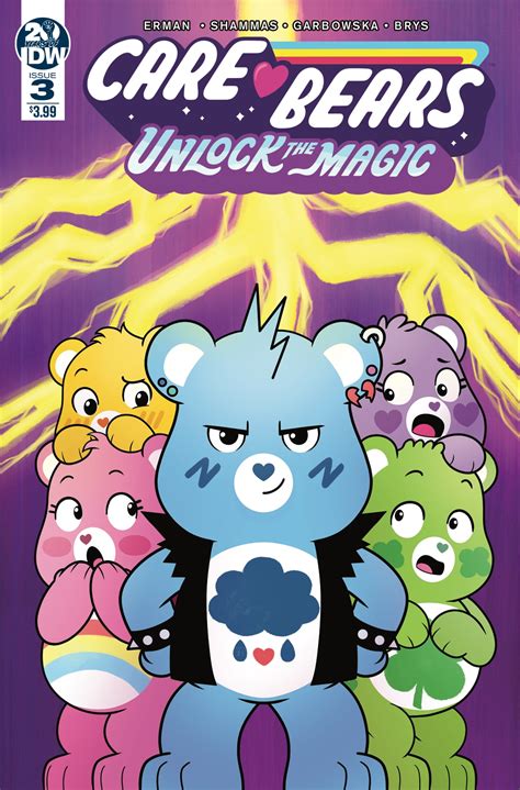 This list is split into bears who have an unlock the magic design, bears who don't have one, and the care bear cousins. Care Bears: Unlock the Magic #3 | IDW Publishing