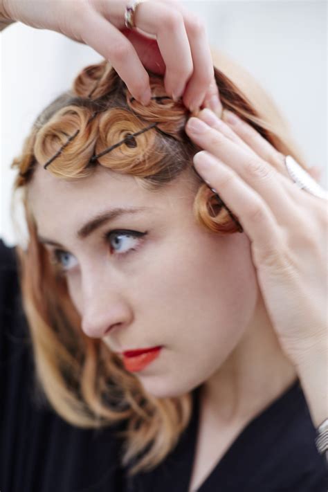 this at home pin curl hair tutorial will give you bouncy waves without a curling iron pin