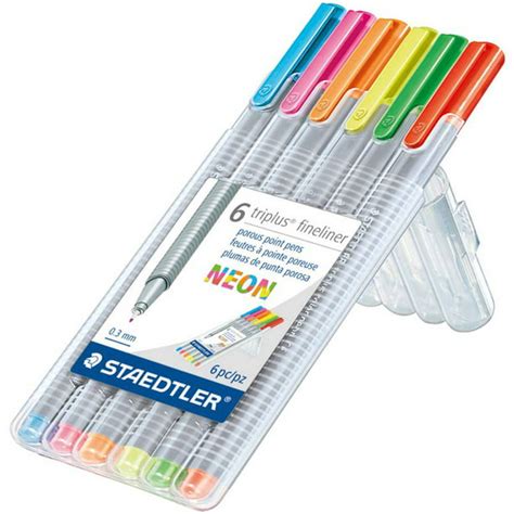Staedtler Triplus Fineliner 334 Drawing Pens Neon 6 Pens Walmart
