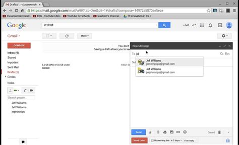 How To Send An Email Using Gmail Youtube