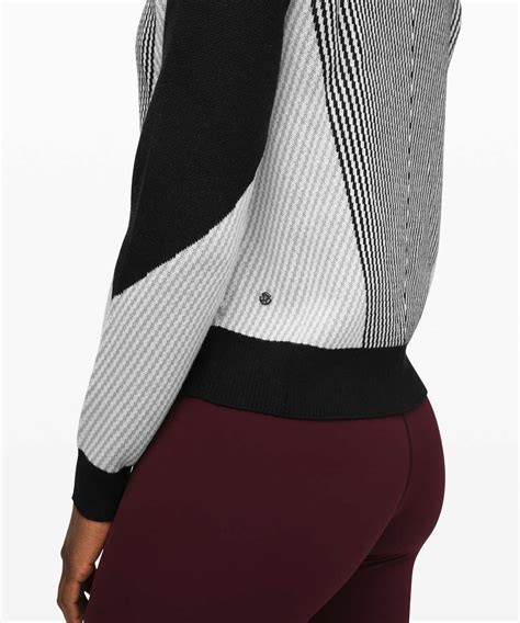 Lululemon Here For Serenity Sweater Black White Silver Drop