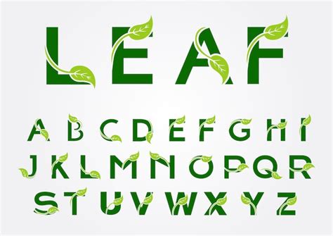 Alphabet Logo With Leaf Element Vector Premium Download