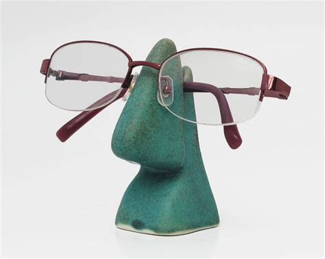 free shipping turquoise ceramic glasses stand nose eyeglasses etsy sunglass holder eyeglass