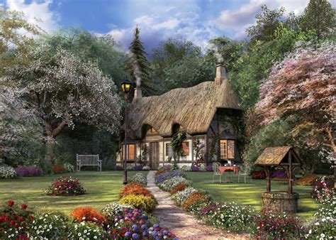 Posterazzi Mgl15957 Rose Cottage Poster Print By Dominic