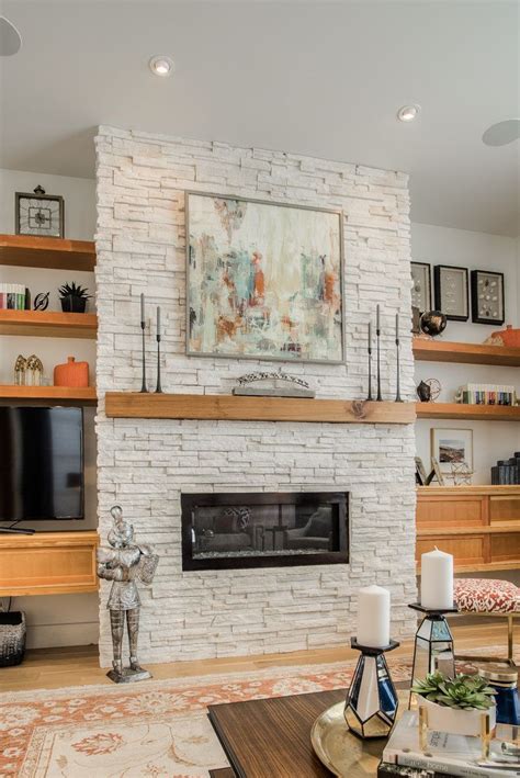 Stacked Stone Fireplace By Dallas Interior Designer Studio Steidley