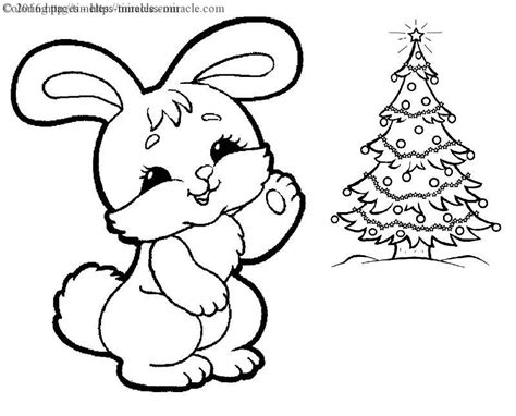 Christmas Bunny Coloring Pages Coloring Pages