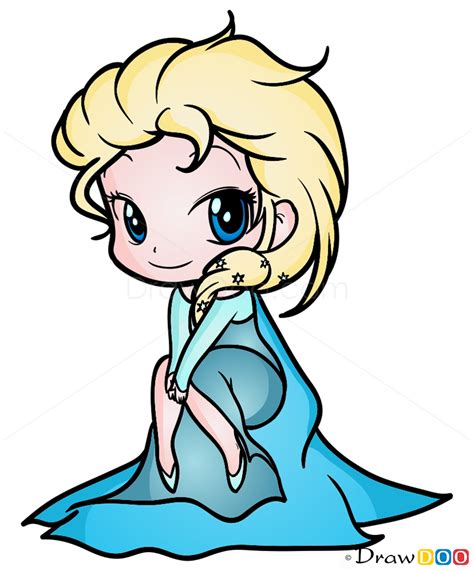 How To Draw Elsa Frozen Chibi