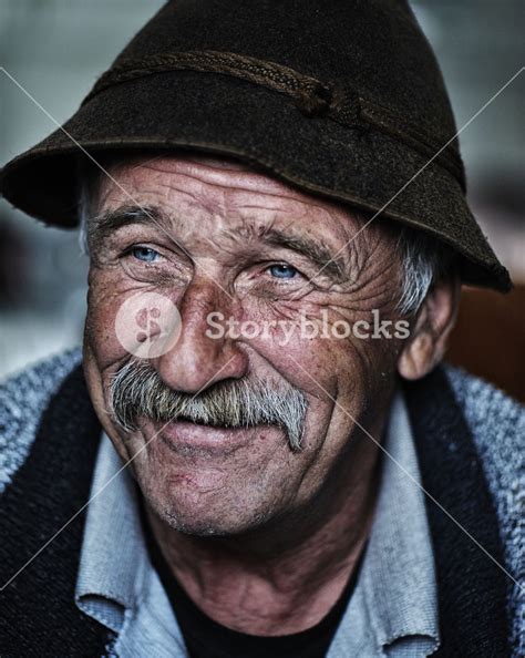 Portrait Of Old Man With Mustache Royalty Free Stock Image Storyblocks