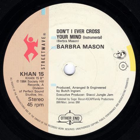 Barbara Mason Dont I Ever Cross Your Mind Sometime Radio Version Dont I Ever Cross Your