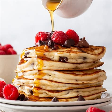 Super Fluffy Gluten Free Chocolate Chip Pancakes The Loopy Whisk