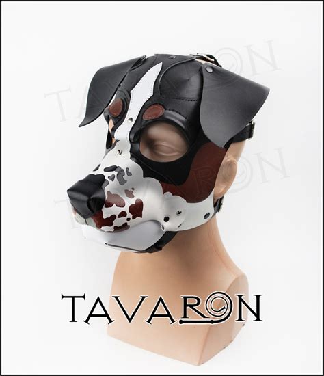 Custom Leather Pet Play Hood Leather Dog Mask Pup Play Etsy