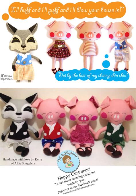 Pig Sewing Pattern Pdf Softie Stuffed Toy Photo Tutorial Dress Etsy