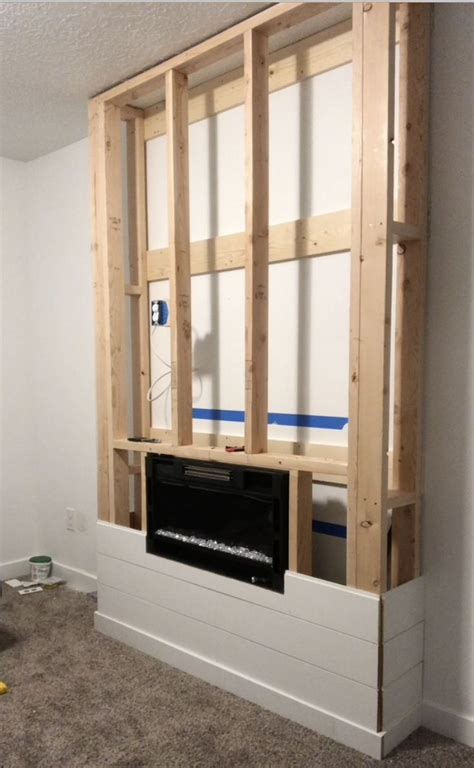 DIY Electric Fireplace For Under House To Home DIY Fireplace Feature Wall Diy Shiplap