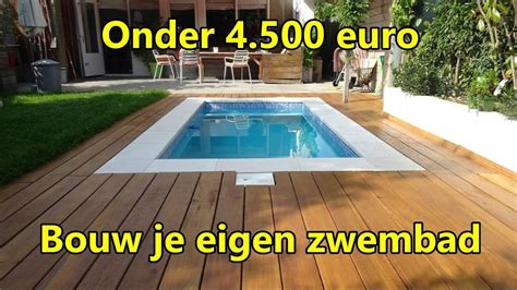 Bouw Je Eigen Zwembad Onder € 4500 Kosten En Materialen Youtube Zwembad Achtertuin