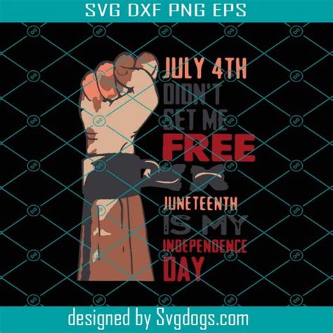 July Th Svg July Th Did Not Set Me Free Juneteenth Is My