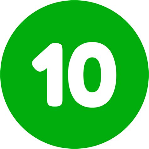 Number 10 Generic Color Fill Icon