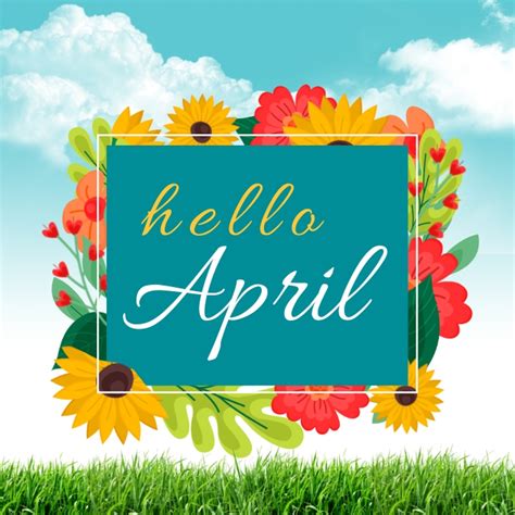 Hello April Template Postermywall