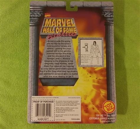 Marvel Hall Of Fame She Force Silver Fox Action Figure By Toy Biz 1997