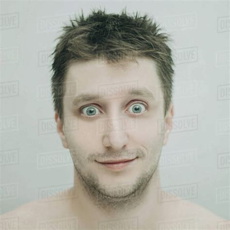 Portrait Of Wide Eyed Caucasian Man Stock Photo Dissolve