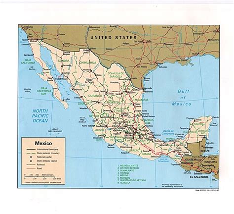 Mexico Tourist Map Mexico Mappery