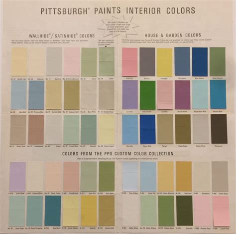Pittsburgh Paint Color Chart Printable Templates Free