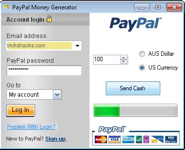 Today larger part individuals have paypal since it's exceptionally sheltered and extremely easy to utilize. PAYPAL MONEY GENERATOR download hack full. Free PAYPAL ...