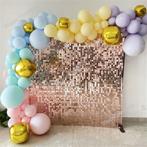 Cm Each Panel Rose Gold Square Sequin Wall Glam Sequin Backdground