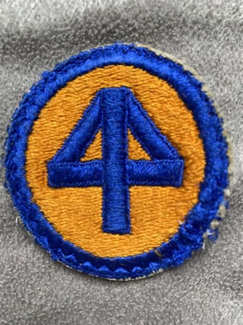 Vintage World War Ii Us Army 44th Infantry Division Orange Blue Sew On
