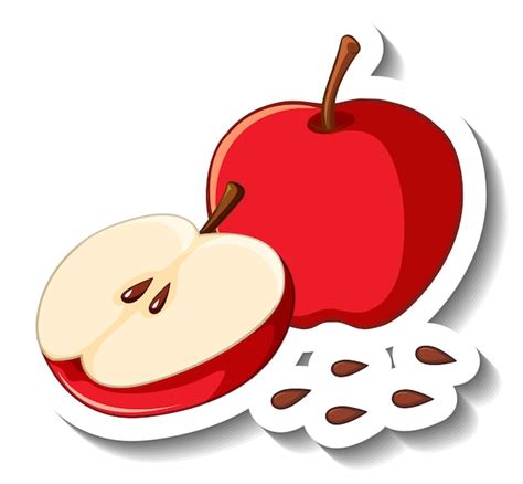 Sliced Apple Royalty Free Vector Clip Art Illustration Sliced Clip