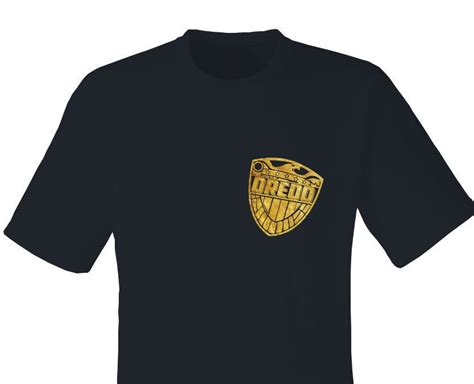 Judge Dredd Custom Badge T Shirt Unisex Loose Fit Tshirt Shirts T Shirt Custom Badges