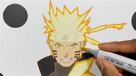 How To Draw Naruto Sage Of Six Paths Mode Easy Naruto Shippuden Youtube