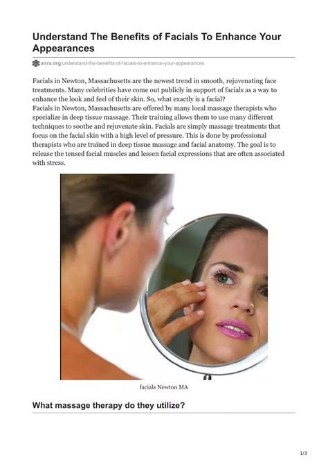 Ppt Understand The Benefits Of Facials To Enhance Your Appearances Powerpoint Presentation