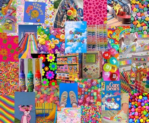 Kidcore Collage Kit Indie Room Decor Y2k Wall Collage Kit Etsy Canada