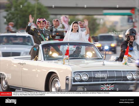 Jordans Crown Prince Hamzah Bin Al Hussein And Princess Noor Hamzah Arrive To The Wedding