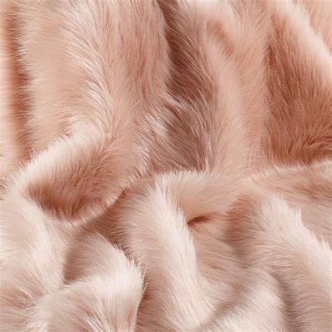 Rose Pink Faux Fur Fabric Luxury Faux Fur Fabric Online