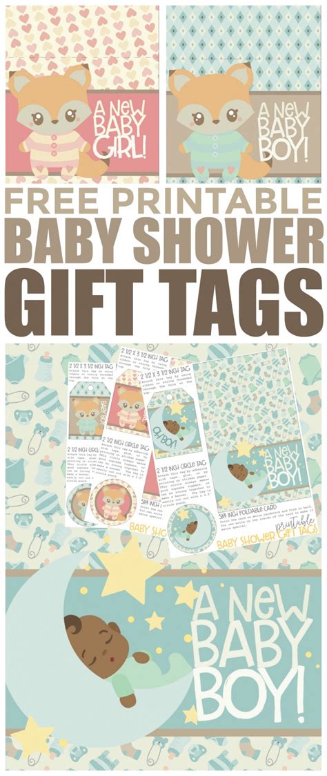 Free Printable Baby Shower Gift Tags Template